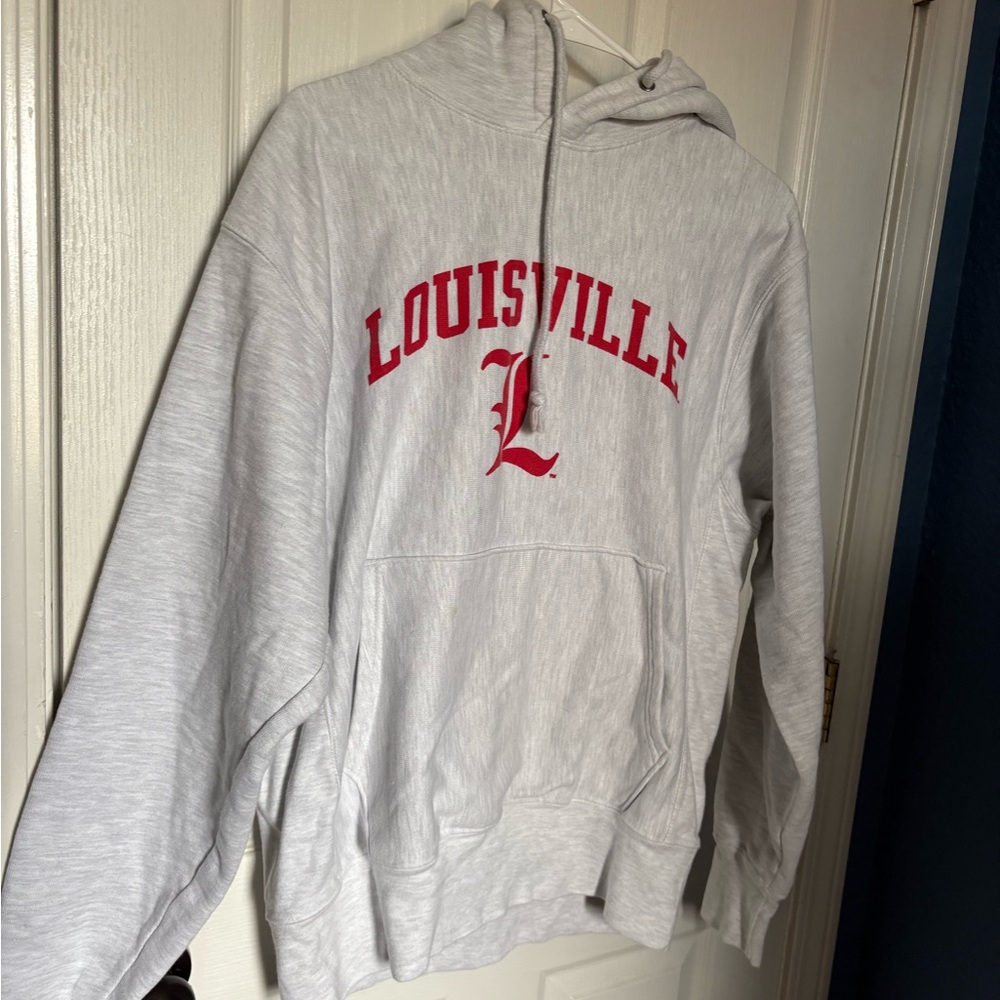 Champion Light Gray Reverse Weave Hoodie